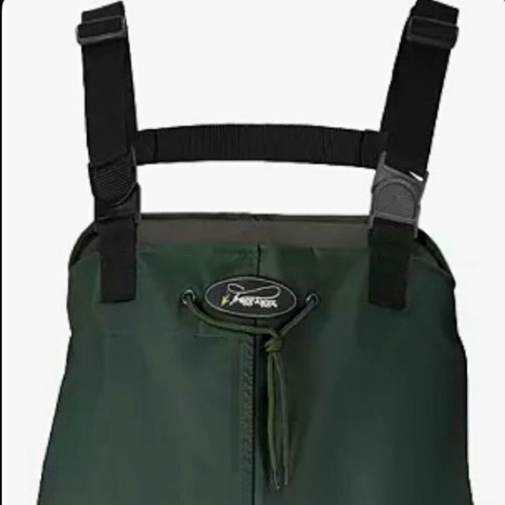 Frogg Toggs Chest Waders Bootfoot Adjustable Braces Green/Black Size 8